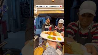 Brother & Sister selling momos ❤️ #foodieabhishek1 #ludhianastreetfood #streetfood #shorts