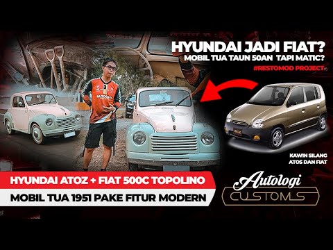 RESTOMOD Rescue 1951 Fiat 500C Topolino Kawin Silang Dengan Hyundai Atoz Jadi Matic Pake AC