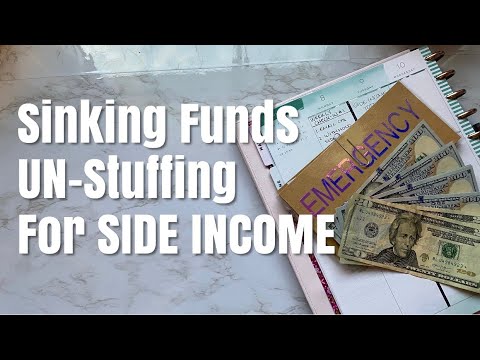 UN - STUFFING SINKING FUNDS  (Then RE STUFFING) SIDE HUSTLE INCOME TAX FUND | BUDGET WITH ME