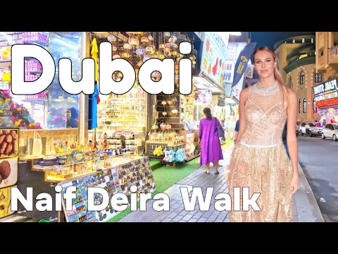 Dubai 🇦🇪 Naif Deira Street Walking Tour 4K