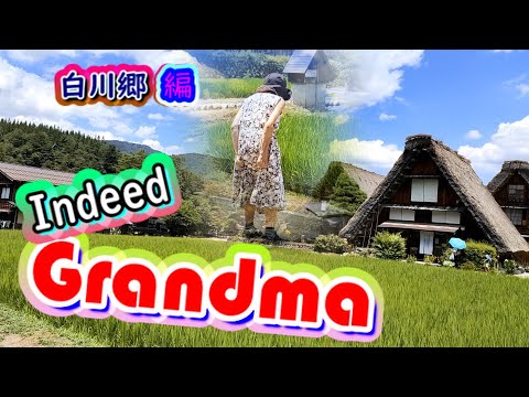 認知症おばあちゃん・冥土の土産(ゴメンね)旅行シリーズ・白川郷・Indeed Grandma