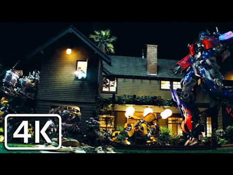 Transformers - Autobots hide from Sam's Parents (funny scene) [4K]