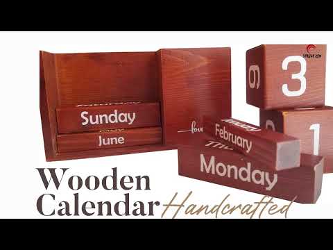 Handcrafted Perpetual Wooden Calendar