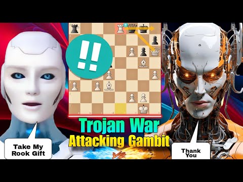 STOCKFISH 17 Played The TROJAN WAR GAMBIT Against The Top Chess Engine In Chess | Chess Gambit | AI