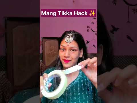 How To Set Mang Tikka ? | How to fix Mang Tikka | Wedding Hacks  #shorts #hacks #beautyhacks