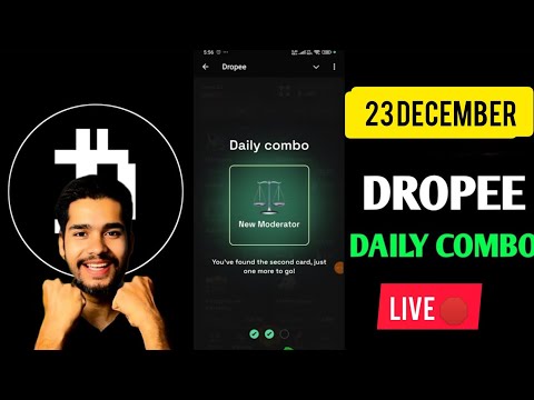 Dropee daily combo today | dropee daily combo 23 December | Daily Combo Dropee | Dropee 23 December