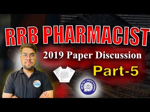 RRB Pharmacist 2019 Question Paper | 10 Questions | Part-5 | Series Of 100 Questions #rrbpharmacist