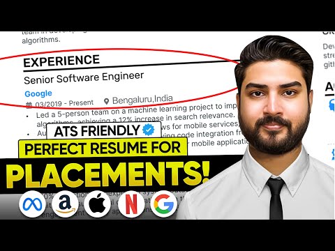 How to Make the Perfect Resume in 15 mins | ATS Friendly | Complete Guide🔥