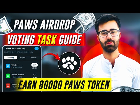 Paws Airdrop Voting Task Full Guide || Paws Airdrop Vote Task Complete Kaise Kare