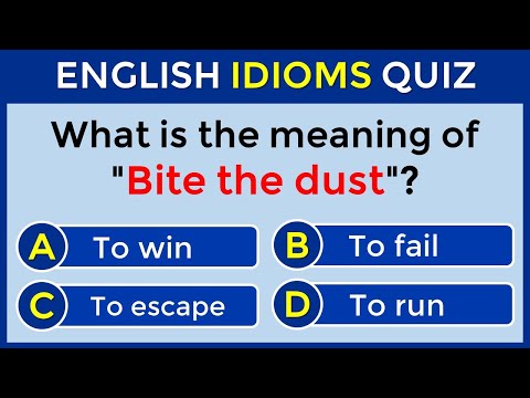 English Idioms Quiz | CAN YOU SCORE 20/20? #challenge 58