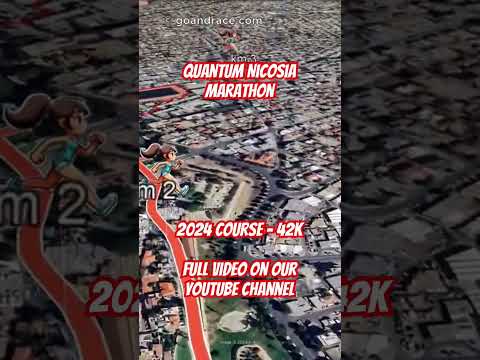 Quantum Nicosia Marathon (2024): fly over the marathon course! Video of the race path.