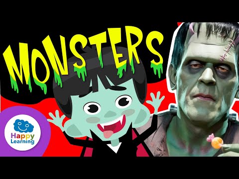 THE 5 MOST FAMOUS HALLOWEEN MONSTERS | Happy Learning #halloween #halloweenforkids