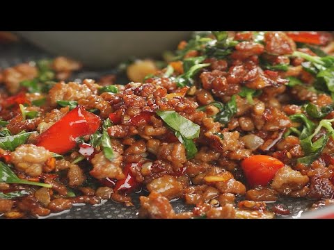 泰式拌饭 真的太香香辣下饭【打抛猪肉饭】