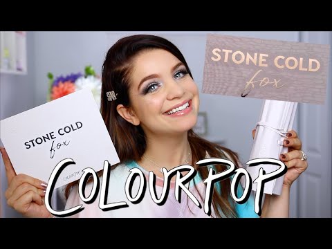 COLOURPOP Stone Cold FOX 30 Pan Eyeshadow Palette & Brush Roll Review + Tutorial