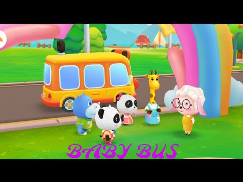 Babay Panda's Going to School for School Bus| BabyBus | Kids fun video|SriKidsPlayland