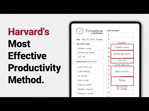 Timebox: Harvard's Most Effective Productivity Method