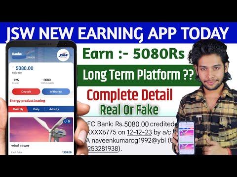 Jsw New Earning App Today || Jsw App Real Or Fake || jsw Earning App Withdrawal || New Earning App