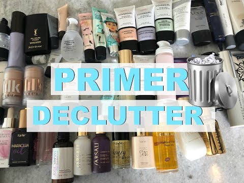 DECLUTTERING 50+ PRIMERS | MAKEUP PRIMER COLLECTION & DECLUTTER | MAKEUPMOLLY