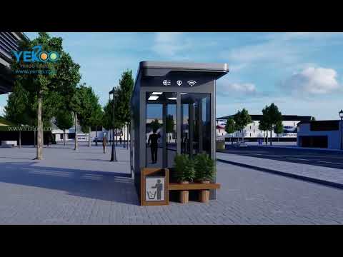 🚏🌞 Modern Enclosed Bus Shelters with Air Conditioning