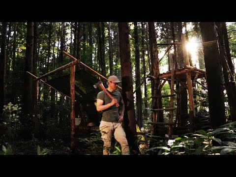 森の奥に秘密基地を造る Vol 9　Build a secret base in the forest