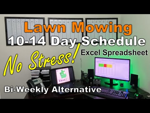 Lawn Care 10 -14 Day Mowing Schedule (Bi-Weekly Alternative)