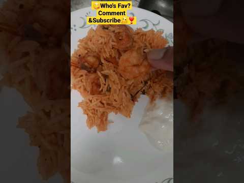 ShrimpBiryani😋😍 #prawns #shrimp #dinner #trending #shorts #ytshorts #viral #sowmikitchen123