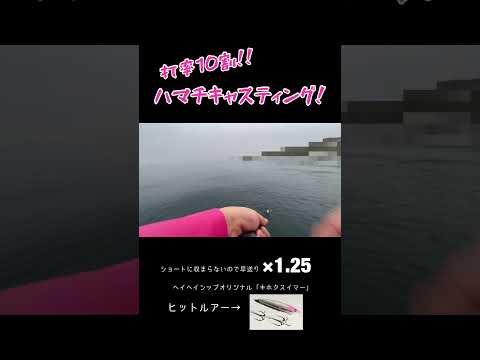 ノーカットでお届け！キャスティング4投で4本ハマチが釣れる異常事態。 #釣り #fishing #青物 #キャスティング #ヘイヘイシップ