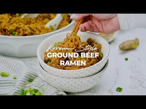 Korean-Style Ground Beef Ramen Recipe