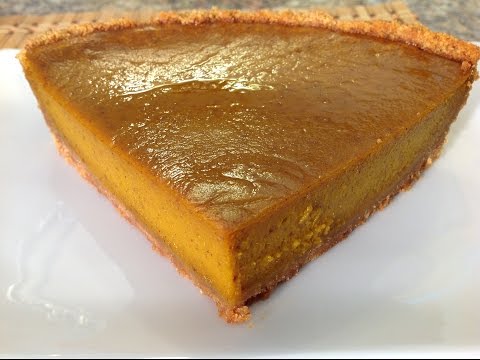 How To  Make A Japanese Pumpkin Pie-Kabocha-Graham Cracker Crust-Asian Food Recipes