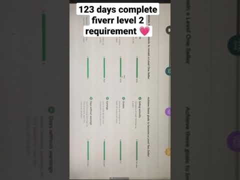 123 Days My New Fiverr Account Complete level 2. fiverr account Level 2 requirement complete 💝