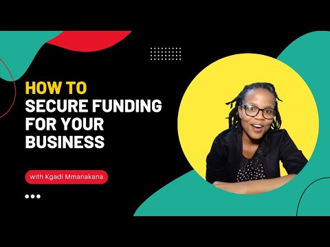 Professional Speaker Kgadi Mmanakana on startup funding and fundraising