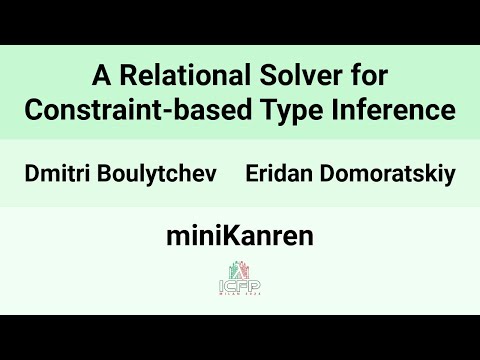 [miniKanren24] A Relational Solver for Constraint-based Type Inference