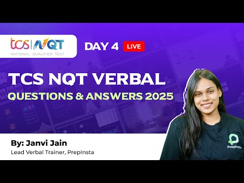 TCS NQT Verbal Questions and Answers 2025 | TCS On-Campus  Day 4