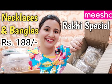 Meesho Rakhi Special Jewellery Haul / Meesho Necklaces, Earrings and Bangles Haul / Neema