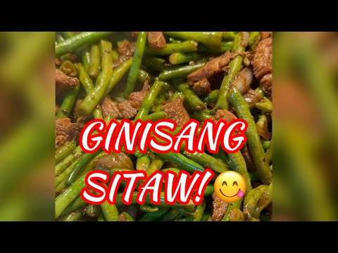 Sautéed Green Beans or Ginisang Sitaw with Pork Belly! 😋 | Ginisang Sitaw Recipe | Jin Moore