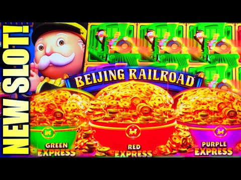 ★NEW SLOT!★ MONOPOLY EXPRESS (BEIJING RAILROAD) Slot Machine (LIGHT & WONDER)