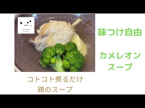 発酵のある暮らし　こころダイニング　フレンチ薬膳料理セミナー「コトコト煮るだけ鶏のスープ」味付け自由　カメレオンスープ