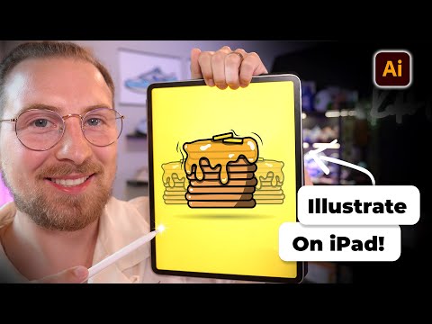 How to Draw Fluffy Pancakes in Adobe Illustrator on iPad - Full Illustration Process Explained 🥞 4K