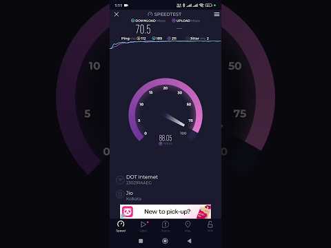 Dot Internet 25Mbps Connection Kolkata Jio Server Speed Test