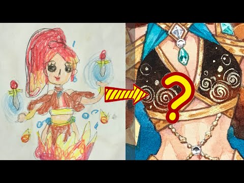 Drawing Goddess of Swords inspired by Old Art | Huta Chan Studio