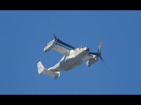 US Navy Boeing CMV-22B Osprey 169438 heading out of Moffett Field (RUDY31)