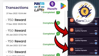 50₹ + 50₹ unlimited | Earn quick payment proof | earnquick app