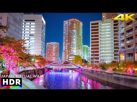 Japan - Tokyo Musashi-Koyama to Gotanda Night Walk • 4K HDR