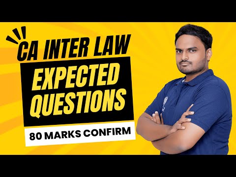 CA Inter Law| 100% Expected Questions | Jan 2025