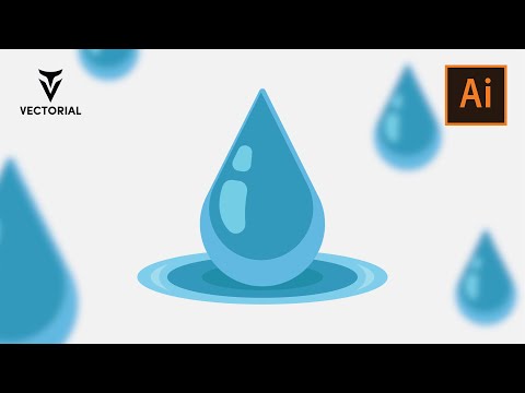 How to draw Water Drop in Adobe Illustrator - VERY EASY TUTORIAL