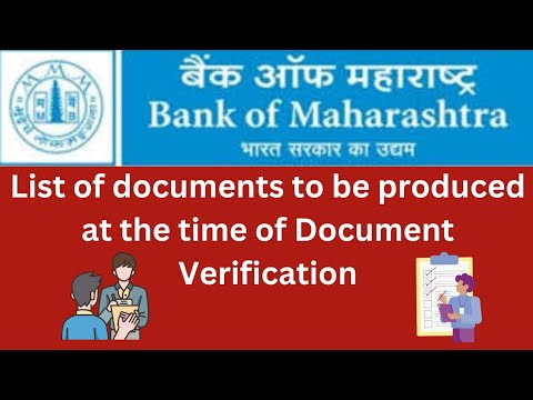 |Bank of Maharashtra Result 2024 Out - Document Required for Document Verification (DV)|