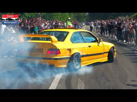 Modified BMWs leaving Bimmerfest 2024 - BURNOUTS, 900HP M4, E36 Turbo, MH2 GTR, M3 LB Walk,...