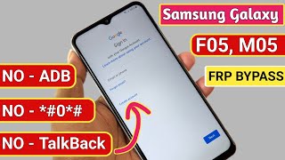 Without PC - Samsung F05, M05 FRP Bypass 2024 Android 14 Update ✔️ TalkBack Not Working