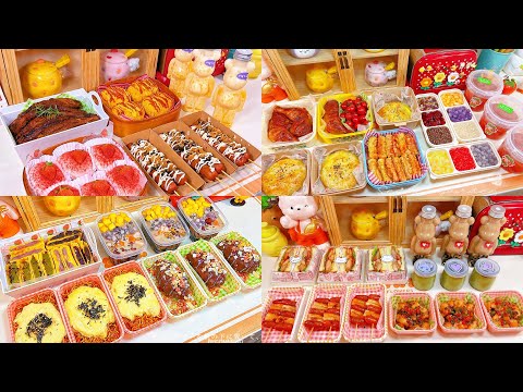 【抖音】便当合集🍱 Bento，春卷皮草莓雪媚娘🍓芝士土豆泥火鸡面，烧仙草芋圆，榴莲披萨🍕铁板虾滑，培根土豆饼🥓