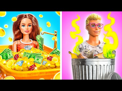 Oh no! Barbie and Ken are Lost | Rich vs Poor Makeover Hacks and Crafts